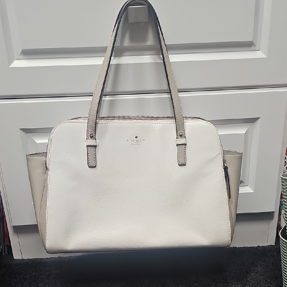 Kate Spade Cream and Tan Satchel/handbag